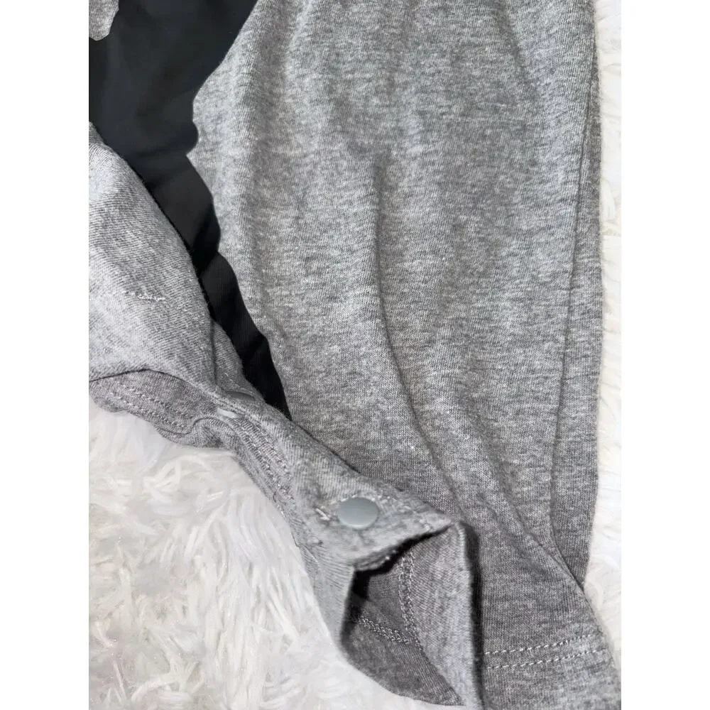 Nike Jordan Jumpman Sz. 0-3 Mo. One Pc. Gray Romper. Adorable, Grt. Shape